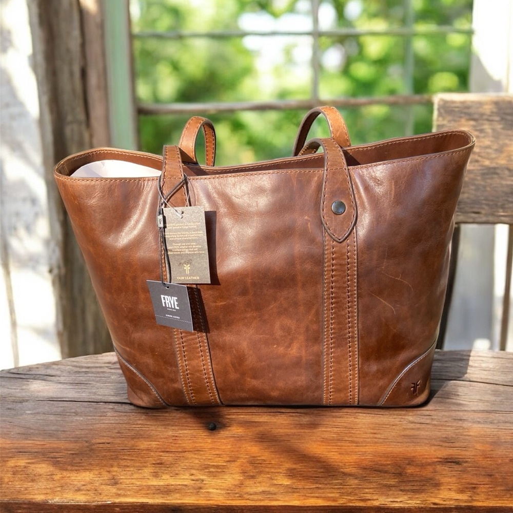 NWT FRYE Melissa Shopper dark brown leather, GORGEOUS COLOR is Hard to find!